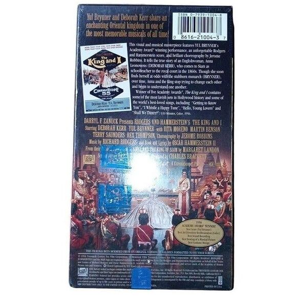 The King and I VHS 1956 Movie Musical New Sealed Watermark Yul Brenner - Picture 2 of 3